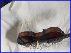Antique German/Czech Stradivarius Copy Violin with Vintage Case & Bow Great Tone