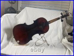 Antique German/Czech Stradivarius Copy Violin with Vintage Case & Bow Great Tone
