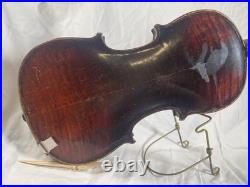 Antique German/Czech Stradivarius Copy Violin with Vintage Case & Bow Great Tone