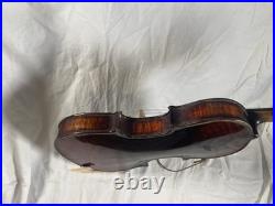 Antique German/Czech Stradivarius Copy Violin with Vintage Case & Bow Great Tone