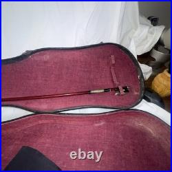 Antique German/Czech Stradivarius Copy Violin with Vintage Case & Bow Great Tone
