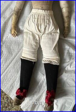 Antique German Dark Haired China Head Doll Large 25 Kister