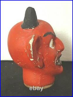 Antique German Devil Halloween Candy Container 1920s Composition