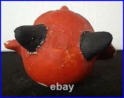 Antique German Devil Halloween Candy Container 1920s Composition
