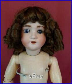 Antique German Doll Walkure 5 70 Bisque Head Blue Eyes Original Marked Body 28