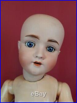 Antique German Doll Walkure 5 70 Bisque Head Blue Eyes Original Marked Body 28