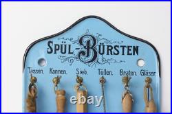 Antique German Dollhouse Gebruder Bing Enameled Brush Holder Miniature Antique German Dollhouse Gebruder Bing Enameled Brush Holder Miniature