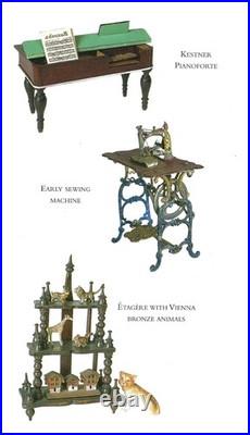 Antique German Dollhouse J. D. Kestner Biedermeier 1850's Pianoforte Miniature