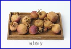 Antique German Dollhouse Tray of Turnips for Shop or Kitchen Miniature