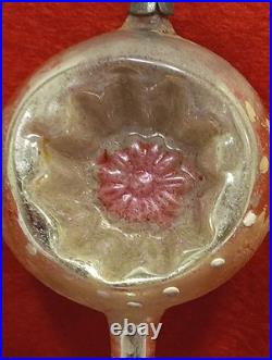 Antique German Double-sided indented Fantasy Early 1900s Glass Ornament Unusual