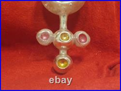 Antique German Double-sided indented Fantasy Early 1900s Glass Ornament Unusual