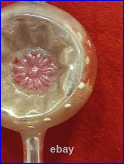 Antique German Double-sided indented Fantasy Early 1900s Glass Ornament Unusual