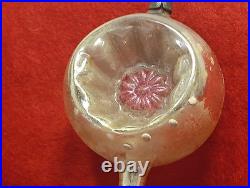 Antique German Double-sided indented Fantasy Early 1900s Glass Ornament Unusual