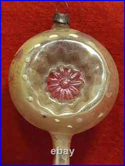 Antique German Double-sided indented Fantasy Early 1900s Glass Ornament Unusual