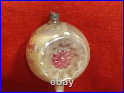 Antique German Double-sided indented Fantasy Early 1900s Glass Ornament Unusual