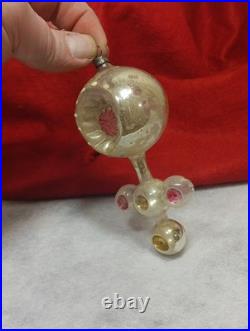 Antique German Double-sided indented Fantasy Early 1900s Glass Ornament Unusual