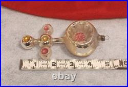 Antique German Double-sided indented Fantasy Early 1900s Glass Ornament Unusual