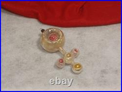 Antique German Double-sided indented Fantasy Early 1900s Glass Ornament Unusual