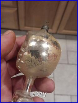 Antique German Double-sided indented Fantasy Early 1900s Glass Ornament Unusual