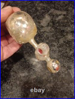 Antique German Double-sided indented Fantasy Early 1900s Glass Ornament Unusual