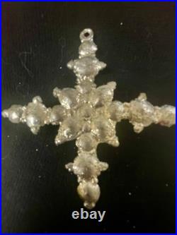 Antique German Dresden Antique Ornament Lead Reflector