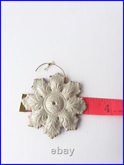 Antique German Dresden Cardboard Christmas Ornament Double Sided Snowflake