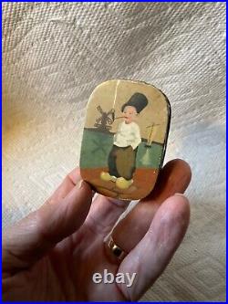 Antique German Dresden Christmas Candy Container With Dutch Boy Ornament