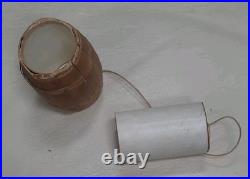Antique German Dresden Christmas Ornament Barrel Candy Container
