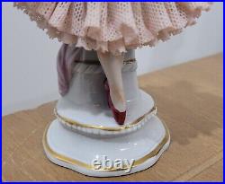 Antique German Dresden Lace Ballerina Figurine