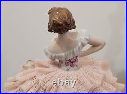 Antique German Dresden Lace Ballerina Figurine