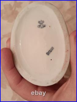 Antique German Dresden Lace Figurine of Courting Couple in Renaissance Dress