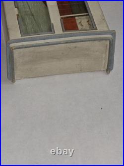 Antique German Dresden cardboard bookcase candy container dollhouse miniature