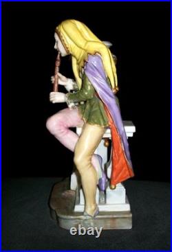 Antique German Dressel Kister Medieval Jester Musician Doll Porcelain Figurine