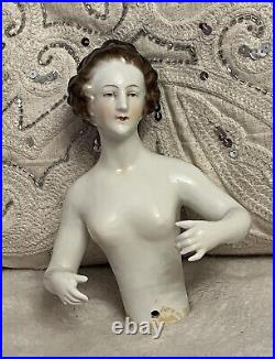 Antique German Dressler & Kister Or Meissen Fine Quality 6 China Half Doll