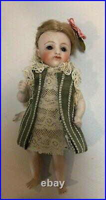 Antique German Early Pouty Kestner All bisque Doll, 4