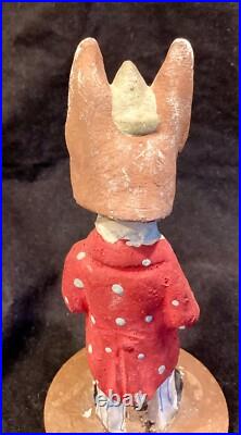 Antique German Easter Bunny Rabbit Head Nodder