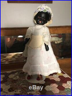 Antique German Ebony Black Armand Marseille Bisque Head Doll, 1885-on