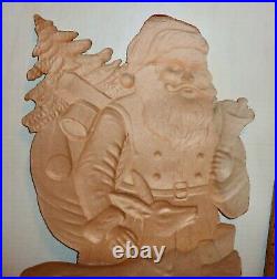 Antique German Embossed Die Cut Cardboard Father Christmas Santa Claus 19.5