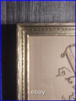 Antique German Embroidery House Blessings Pre 1930 Great Condition
