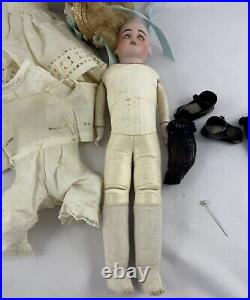Antique German Ernst Heubach Bisque Doll 15 IN Doll Costume Horseshoe Symbol Antique German Ernst Heubach Bisque Doll 15 IN Doll Costume Horseshoe Symbol