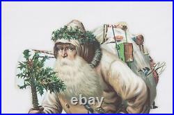 Antique German Father Christmas Santa Die Cut ca1880