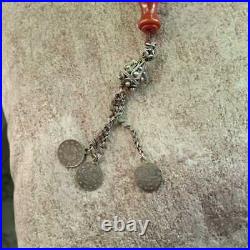 Antique German Faturan Bakelite misky veins damari Prayer beads necklace 115 gra