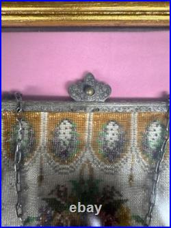 Antique German Flapper Purse Framed- Glass Beaded