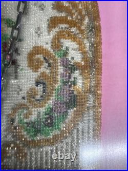 Antique German Flapper Purse Framed- Glass Beaded