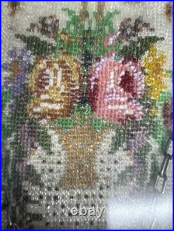 Antique German Flapper Purse Framed- Glass Beaded