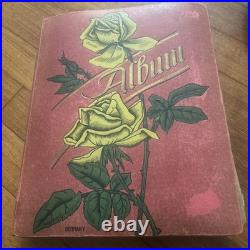 Antique German Floral Photo Album With 247 Antique/Vintage Postcards Ephemera Antique German Floral Photo Album With 247 Antique/Vintage Postcards Ephemera