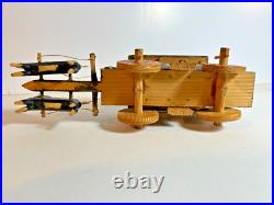 Antique German Folk Art Wooden Toy Coach & Horses, Orig. Painted Box c 1880-1910 Antique German Folk Art Wooden Toy Coach & Horses, Orig. Painted Box c 1880-1910