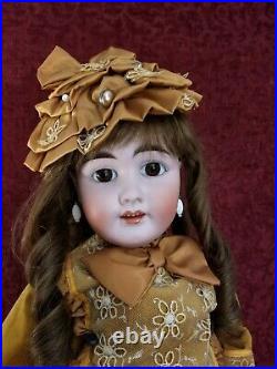 Antique German/French Bisque Head Jointed Chunkie Body 44-33 DEP BeBe Doll 28