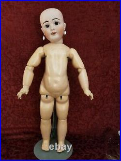 Antique German/French Bisque Head Jointed Chunkie Body 44-33 DEP BeBe Doll 28