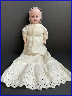 Antique German Fritz Bartenstein Patented Wax Multi-Faced Doll with Crier